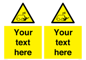 Custom warning run over by operator controlled machine